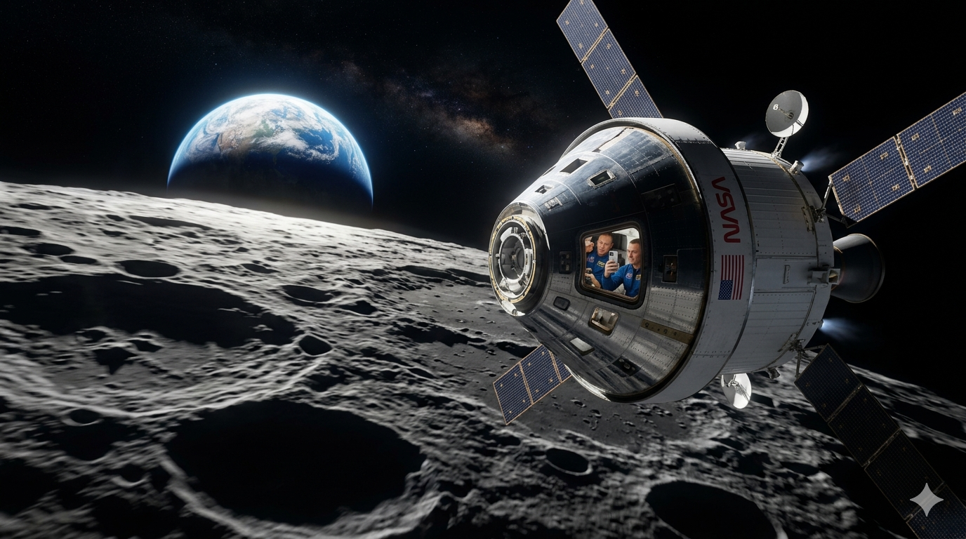 Notícia: NASA ao vivo: Como assistir ao histórico sobrevoo da missão Artemis II na Lua